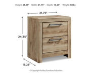 Hyanna Tan Brown King Panel Storage Bed, Dresser and 2 Nightstands - B1050B40