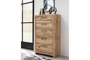Hyanna Tan Brown One Side Storage Bedroom Set - Gate FurnitureBedroom Set