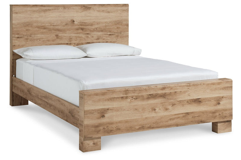 Hyanna Tan Brown Queen Panel Bed - Gate FurnitureQueen Bed