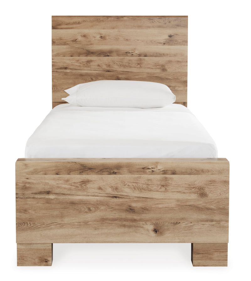 Hyanna Tan Brown Youth One Side Storage Panel Bedroom Set - Gate FurnitureYouth Bedroom Set