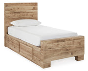 Hyanna Tan Brown Youth Two Side Storage Panel Bedroom Set - Gate FurnitureYouth Bedroom Set