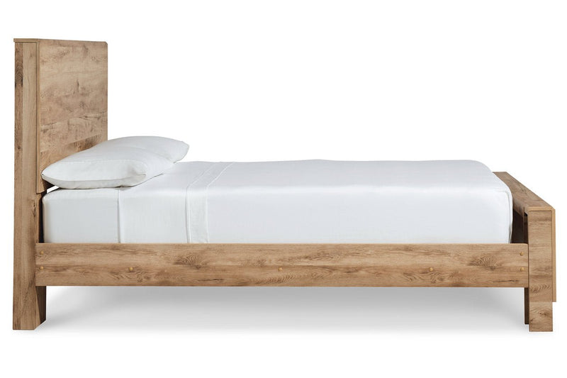 Hyanna Tan King Panel Bed - Gate FurnitureKing Bed