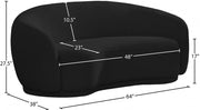 Hyde 64" Boucle Fabric Upholstered Loveseat in Black - 693Black-L
