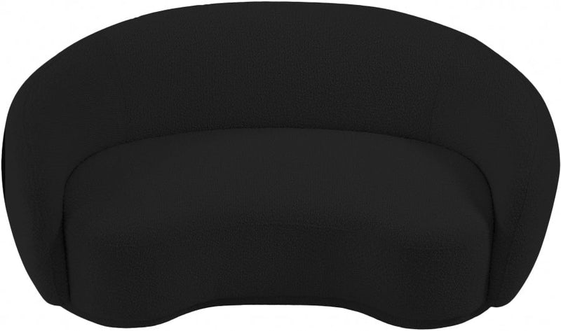Hyde 64" Boucle Fabric Upholstered Loveseat in Black - 693Black-L