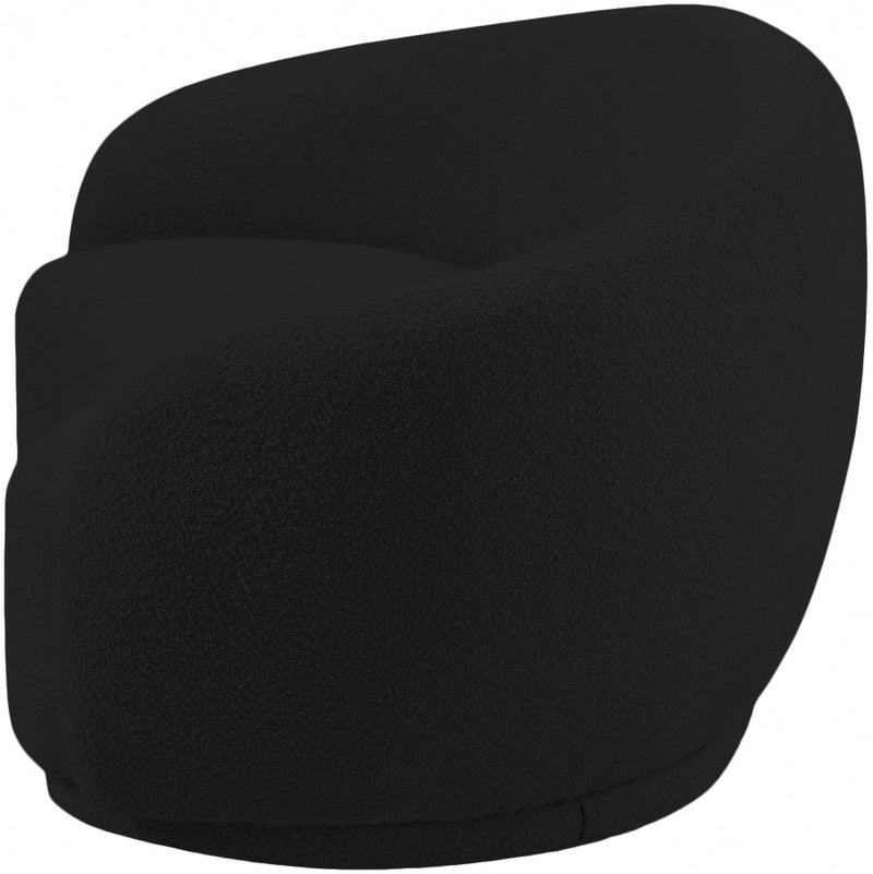Hyde 64" Boucle Fabric Upholstered Loveseat in Black - 693Black-L