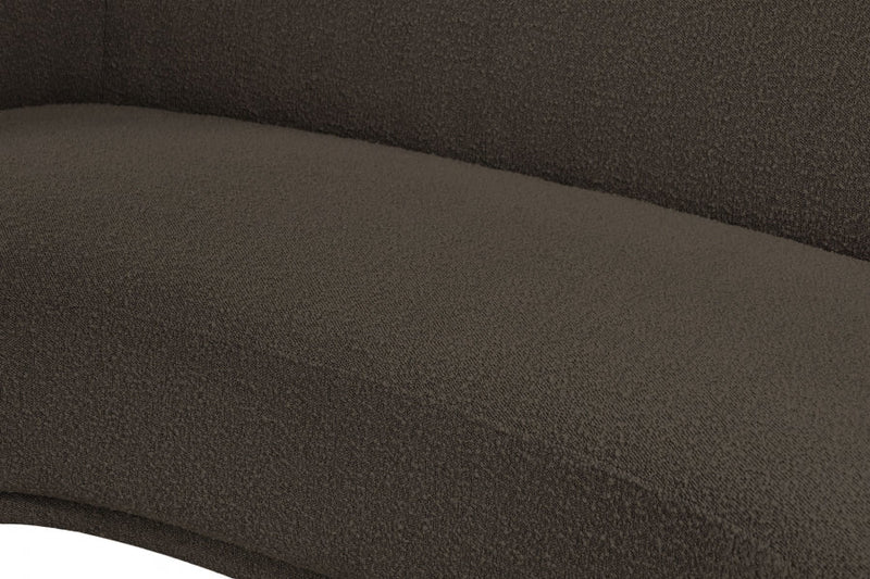 Hyde 64" Boucle Fabric Upholstered Loveseat in Brown - 693Brown-L