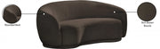 Hyde 64" Boucle Fabric Upholstered Loveseat in Brown - 693Brown-L
