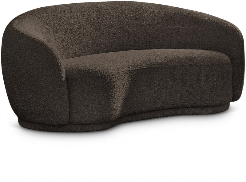 Hyde 64" Boucle Fabric Upholstered Loveseat in Brown - 693Brown-L