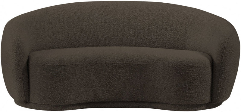 Hyde 64" Boucle Fabric Upholstered Loveseat in Brown - 693Brown-L