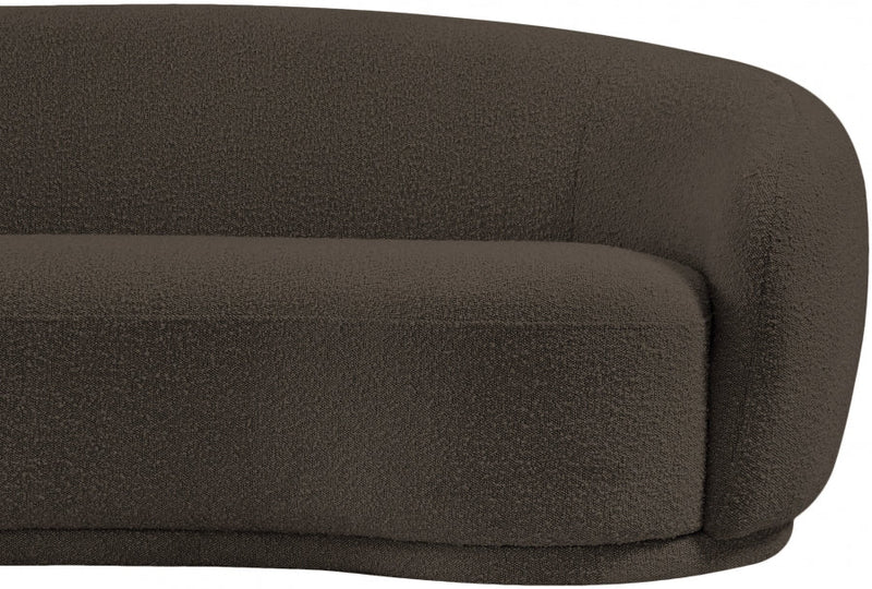 Hyde 64" Boucle Fabric Upholstered Loveseat in Brown - 693Brown-L