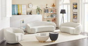 Hyde 64" Boucle Fabric Upholstered Loveseat in Cream - 693Cream-L