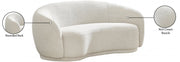 Hyde 64" Boucle Fabric Upholstered Loveseat in Cream - 693Cream-L