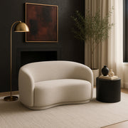 Hyde 64" Boucle Fabric Upholstered Loveseat in Cream - 693Cream-L