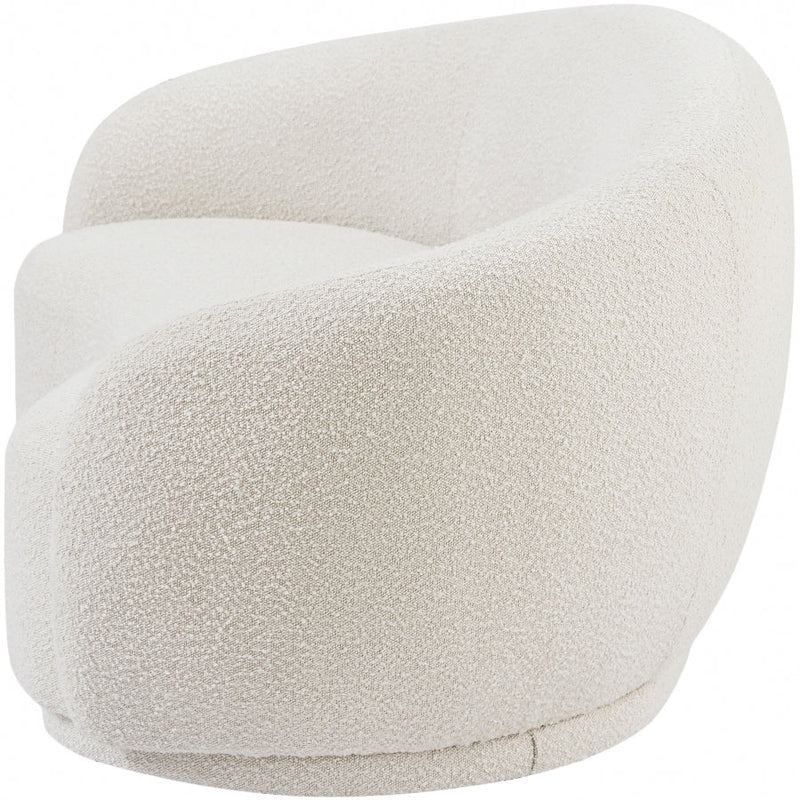 Hyde 64" Boucle Fabric Upholstered Loveseat in Cream - 693Cream-L