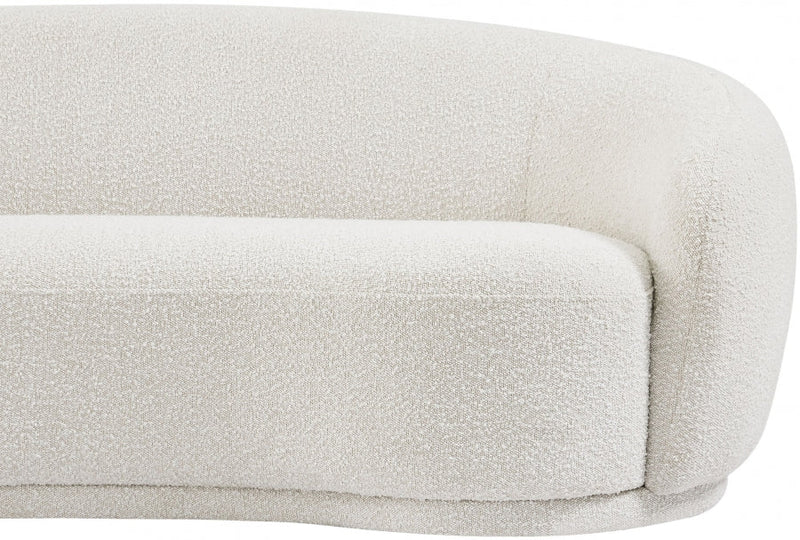 Hyde 64" Boucle Fabric Upholstered Loveseat in Cream - 693Cream-L