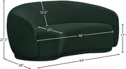 Hyde 64" Boucle Fabric Upholstered Loveseat in Green - 693Green-L