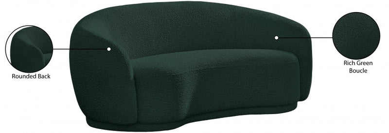 Hyde 64" Boucle Fabric Upholstered Loveseat in Green - 693Green-L