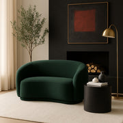 Hyde 64" Boucle Fabric Upholstered Loveseat in Green - 693Green-L