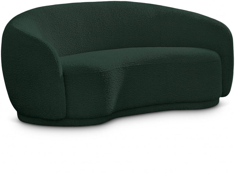 Hyde 64" Boucle Fabric Upholstered Loveseat in Green - 693Green-L