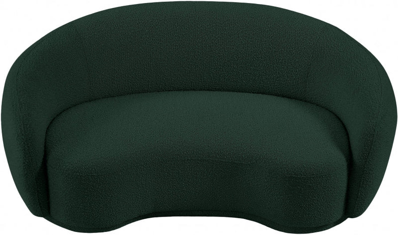 Hyde 64" Boucle Fabric Upholstered Loveseat in Green - 693Green-L