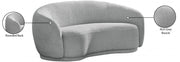 Hyde 64" Boucle Fabric Upholstered Loveseat in Grey - 693Grey-L