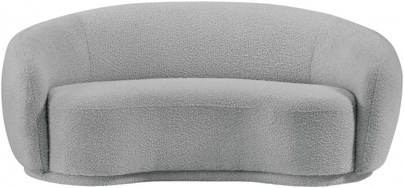 Hyde 64" Boucle Fabric Upholstered Loveseat in Grey - 693Grey-L