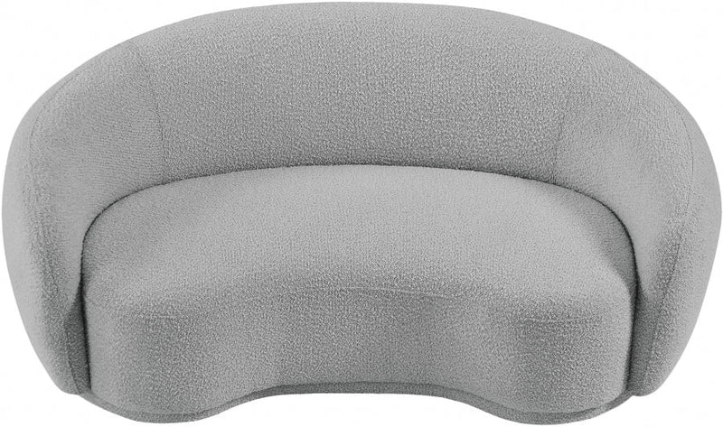 Hyde 64" Boucle Fabric Upholstered Loveseat in Grey - 693Grey-L