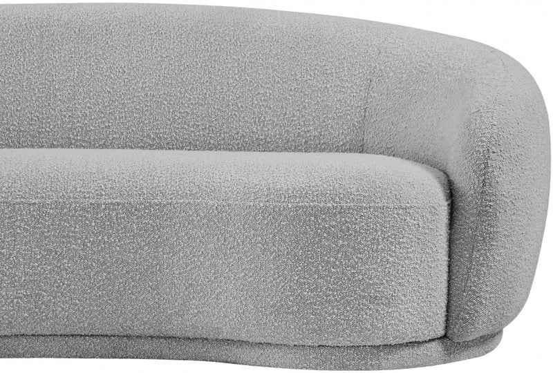 Hyde 64" Boucle Fabric Upholstered Loveseat in Grey - 693Grey-L