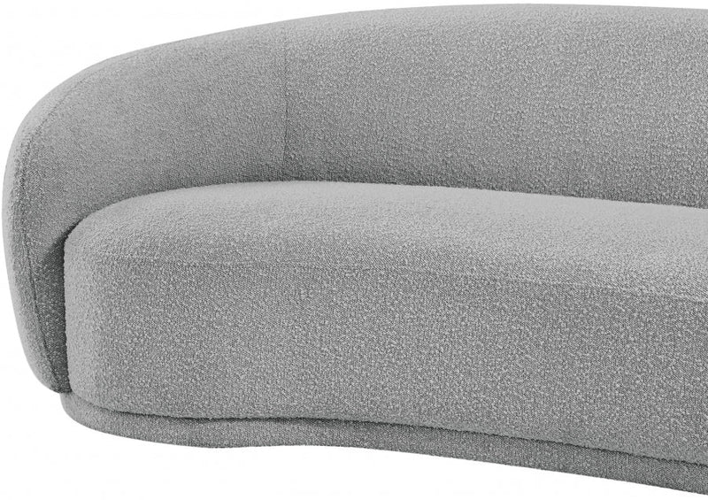 Hyde 64" Boucle Fabric Upholstered Loveseat in Grey - 693Grey-L