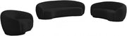 Hyde 89.5" Boucle Fabric Upholstered Sofa in Black - 693Black-S