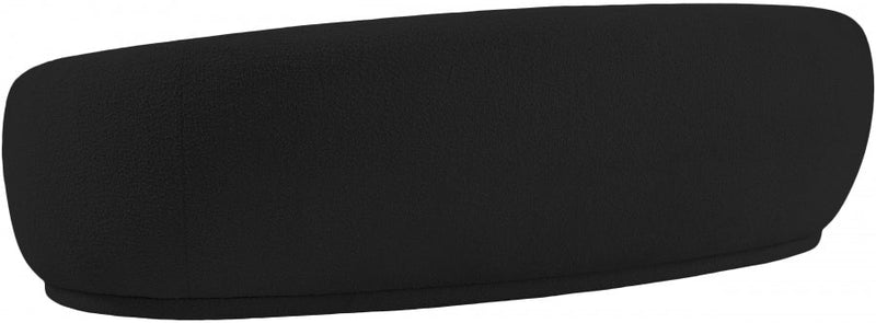 Hyde 89.5" Boucle Fabric Upholstered Sofa in Black - 693Black-S