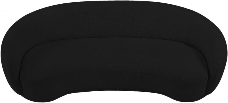 Hyde 89.5" Boucle Fabric Upholstered Sofa in Black - 693Black-S