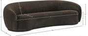 Hyde 89.5" Boucle Fabric Upholstered Sofa in Brown - 693Brown-S