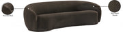 Hyde 89.5" Boucle Fabric Upholstered Sofa in Brown - 693Brown-S