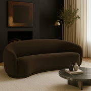 Hyde 89.5" Boucle Fabric Upholstered Sofa in Brown - 693Brown-S