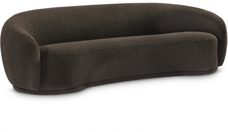 Hyde 89.5" Boucle Fabric Upholstered Sofa in Brown - 693Brown-S