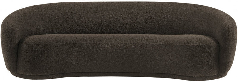 Hyde 89.5" Boucle Fabric Upholstered Sofa in Brown - 693Brown-S