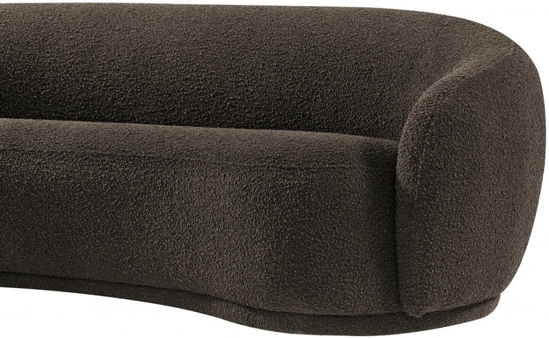Hyde 89.5" Boucle Fabric Upholstered Sofa in Brown - 693Brown-S