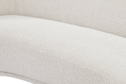 Hyde 89.5" Boucle Fabric Upholstered Sofa in Cream - 693Cream-S