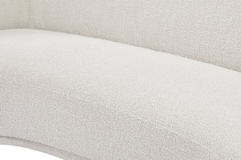 Hyde 89.5" Boucle Fabric Upholstered Sofa in Cream - 693Cream-S