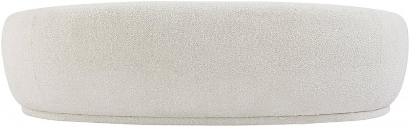 Hyde 89.5" Boucle Fabric Upholstered Sofa in Cream - 693Cream-S