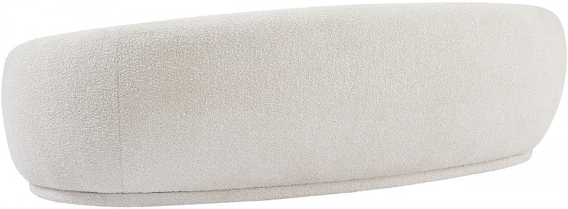 Hyde 89.5" Boucle Fabric Upholstered Sofa in Cream - 693Cream-S