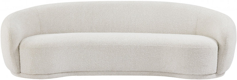 Hyde 89.5" Boucle Fabric Upholstered Sofa in Cream - 693Cream-S