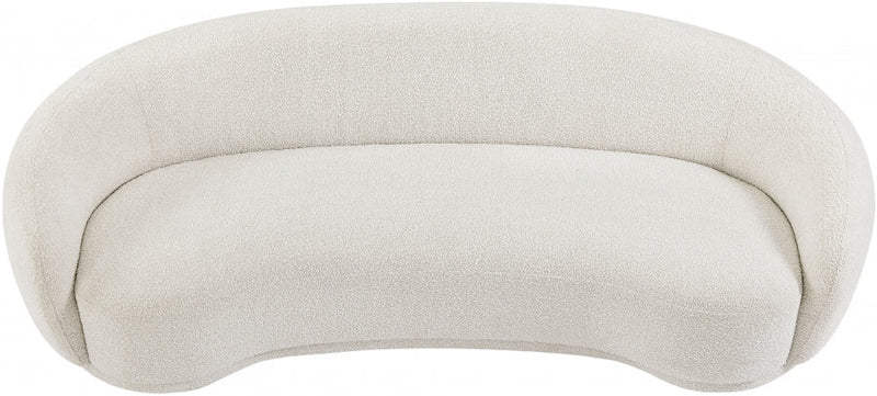 Hyde 89.5" Boucle Fabric Upholstered Sofa in Cream - 693Cream-S