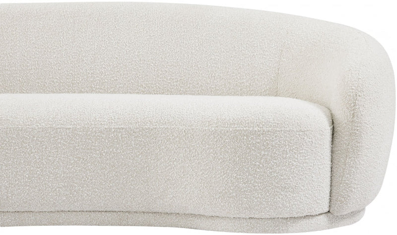 Hyde 89.5" Boucle Fabric Upholstered Sofa in Cream - 693Cream-S