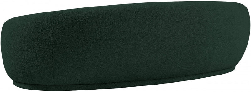 Hyde 89.5" Boucle Fabric Upholstered Sofa in Green - 693Green-S