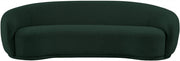 Hyde 89.5" Boucle Fabric Upholstered Sofa in Green - 693Green-S