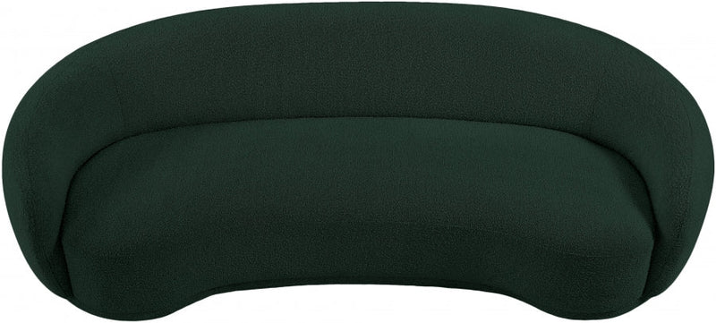 Hyde 89.5" Boucle Fabric Upholstered Sofa in Green - 693Green-S