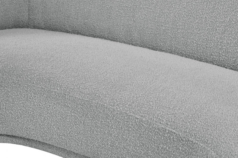 Hyde 89.5" Boucle Fabric Upholstered Sofa in Grey - 693Grey-S