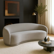 Hyde 89.5" Boucle Fabric Upholstered Sofa in Grey - 693Grey-S